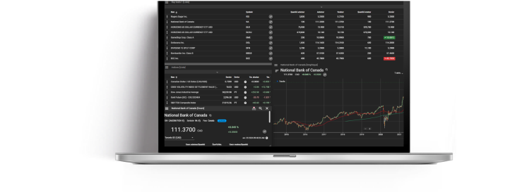 Image d’un écran qui présente l’outil Tableau de bord