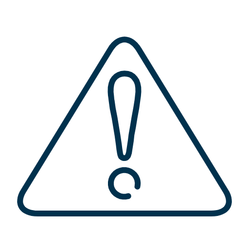 Icône de point d’exclamation dans un triangle